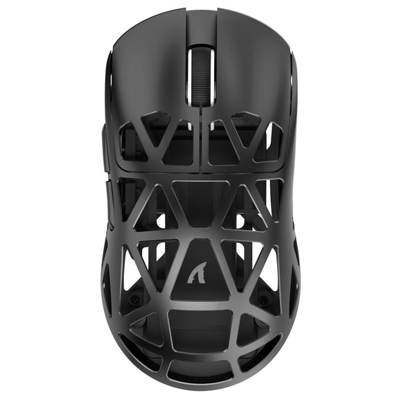 ATTACK SHARK R2 Wireless 8K Magnesium Alloy Mouse, PixArt PAW3950 Gaming Sensor, 48g SUPERLIGHT Mouse, BT/2.4G/Wired Gaming Mouse, Adjustable DPI 42000, Office Mice for Win11/Xbox/PS/Mac -Black