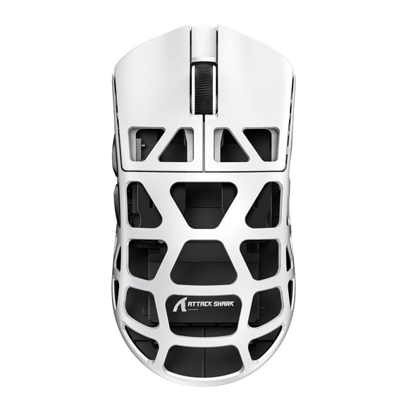 ATTACK SHARK R3 46g Superlight Magnesium Alloy Wireless Gaming Mouse, BT/2.4Ghz/Wired Computer Mouse, 8000Hz Wireless Polling Rate, PAW3395 26K DPI Sensor, Programmable Mice, PC/Laptop/Mac (White)