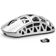 هجوم القرش R3 لاسلكي 8 K ماوس سبائك المغنيسيوم، 46 g سوبرلايت ماوس، PixArt PAW3395 استشعار الألعاب، BT/2.4 G/ماوس الألعاب السلكية، قابل للتعديل DPI 26000، مكتب الفئران ل Win11/Xbox/PS/ماك -أبيض
