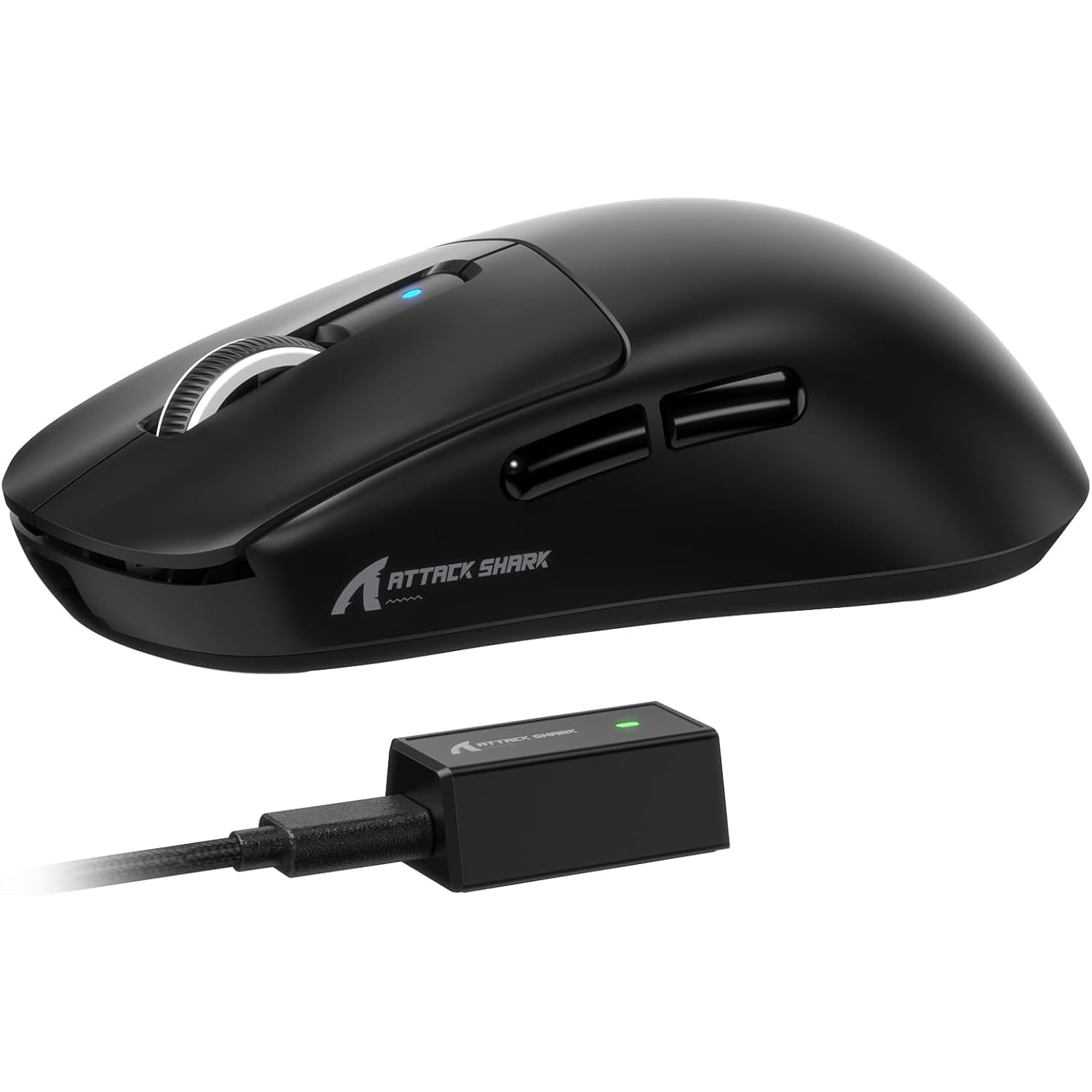 ATTACK SHARK R6 39g SUPERLIGHT Mouse, PixArt PAW3950MAX Gaming Sensor, Wireless 8K Mouse, MCU Nodic 52840, BT/2.4G/Wired Gaming Mouse, Adjustable DPI 42000, for Win11/Xbox/PS/Mac-Black