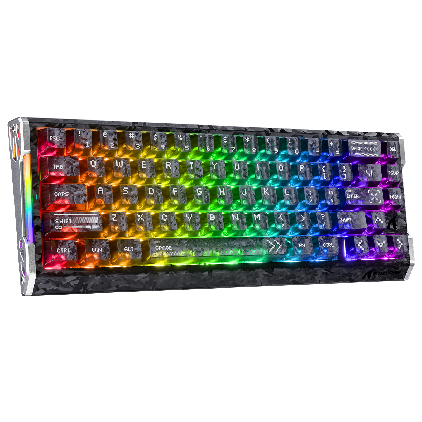 ATTACK SHARK R68 HE Carbon Fiber Magnetic Keyboard, 8KHz RGB Gaming Keyboard with Ultra-Precise Magnetic Switches