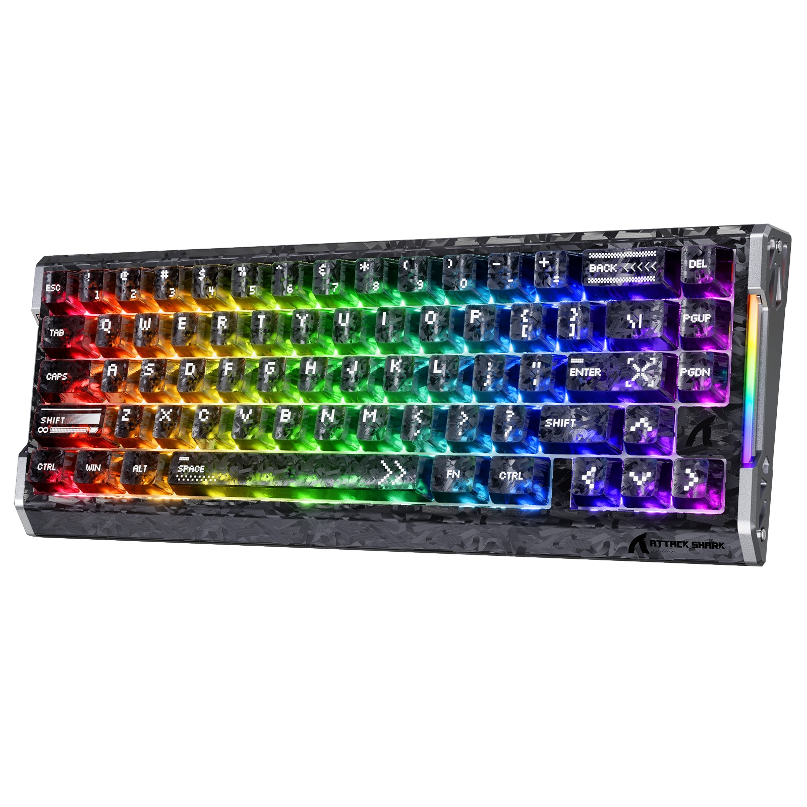 ATTACK SHARK R68 HE 60% Wired RGB Gaming Keyboard, Hall Effect Magnetic Switches, 8000Hz Polling Rate, Rapid Trigger, PC/Mac Compatible, Ink