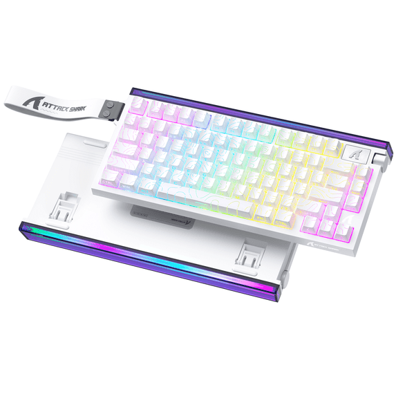 ATTACK SHARK R85 HE Wired Rapid Trigger Mechanical RGB Gaming Keyboard with Custom Lightbox,8KHz Polling Rate,0.005mm RT Accuracy,0.08MS Latency,Hall Effect,Magnetic Switch,Driver for PC
