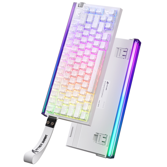 ATTACK SHARK R85 HE Wired Rapid Trigger Mechanical RGB Gaming Keyboard with Custom Lightbox,8KHz Polling Rate,0.005mm RT Accuracy,0.08MS Latency,Hall Effect,Magnetic Switch,Driver for PC