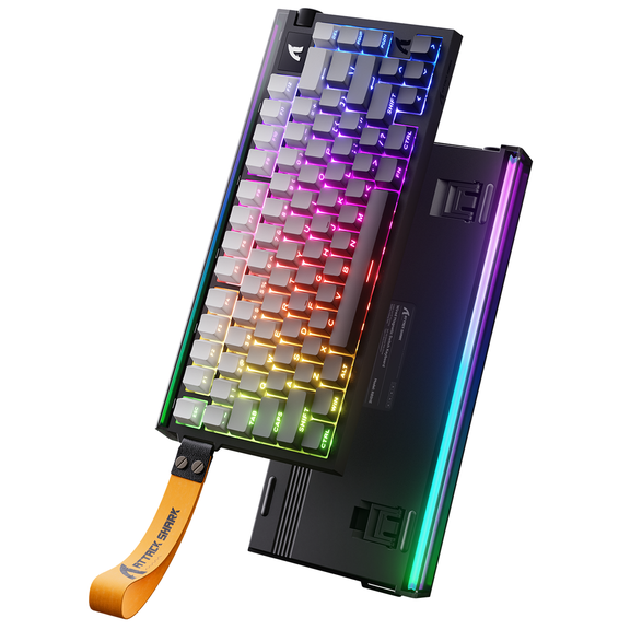 ATTACK SHARK R85 HE Wired Rapid Trigger Mechanical RGB Gaming Keyboard with Custom Lightbox,8KHz Polling Rate,0.005mm RT Accuracy,0.08MS Latency,Hall Effect,Magnetic Switch,Driver for PC