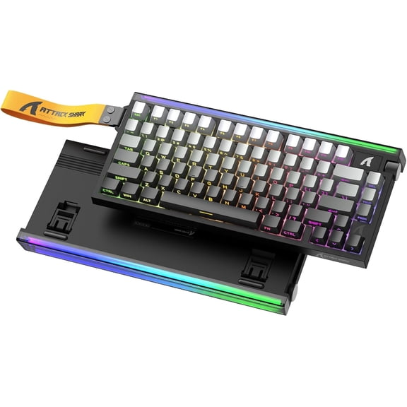 ATTACK SHARK R85HE Wired 75% Hall Effect Rapid Trigger Mechanical RGB Gaming Keyboard with 8K Polling,0.05mm RT Accuracy,0.08MS Latency,Magnetic Switch,5 Layer Sound Damped,Driver for PC(Moonlight)