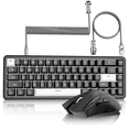 thumbnail image 1 of ATTACK SHARK X65 HE Wired Rapid Trigger Magnetic Switch 65% Mechanical Gaming Keyboard and R1 Mouse Combo,8KHZ Polling Rate,2.4Ghz Wireless/USB C/BT Lightweight Mice,18K DPI for Esport Gamer, 1 of 10
