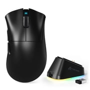 ATTACK SHARK V3 PRO Wireless Gaming Mouse with RGB Charging Dock, 62g Ultra-Light, PAW3311, 25,000 DPI, Tri-Mode, for PC/Mac, Black