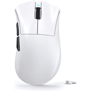 ATTACK SHARK V3 Wireless Gaming Mouse, Tri-Mode 2.4G/USB-C Wired/Bluetooth, PAW3311 Sensor, 25000 DPI, 62g Ultra-Lightweight Design, 500mAh Battery, White