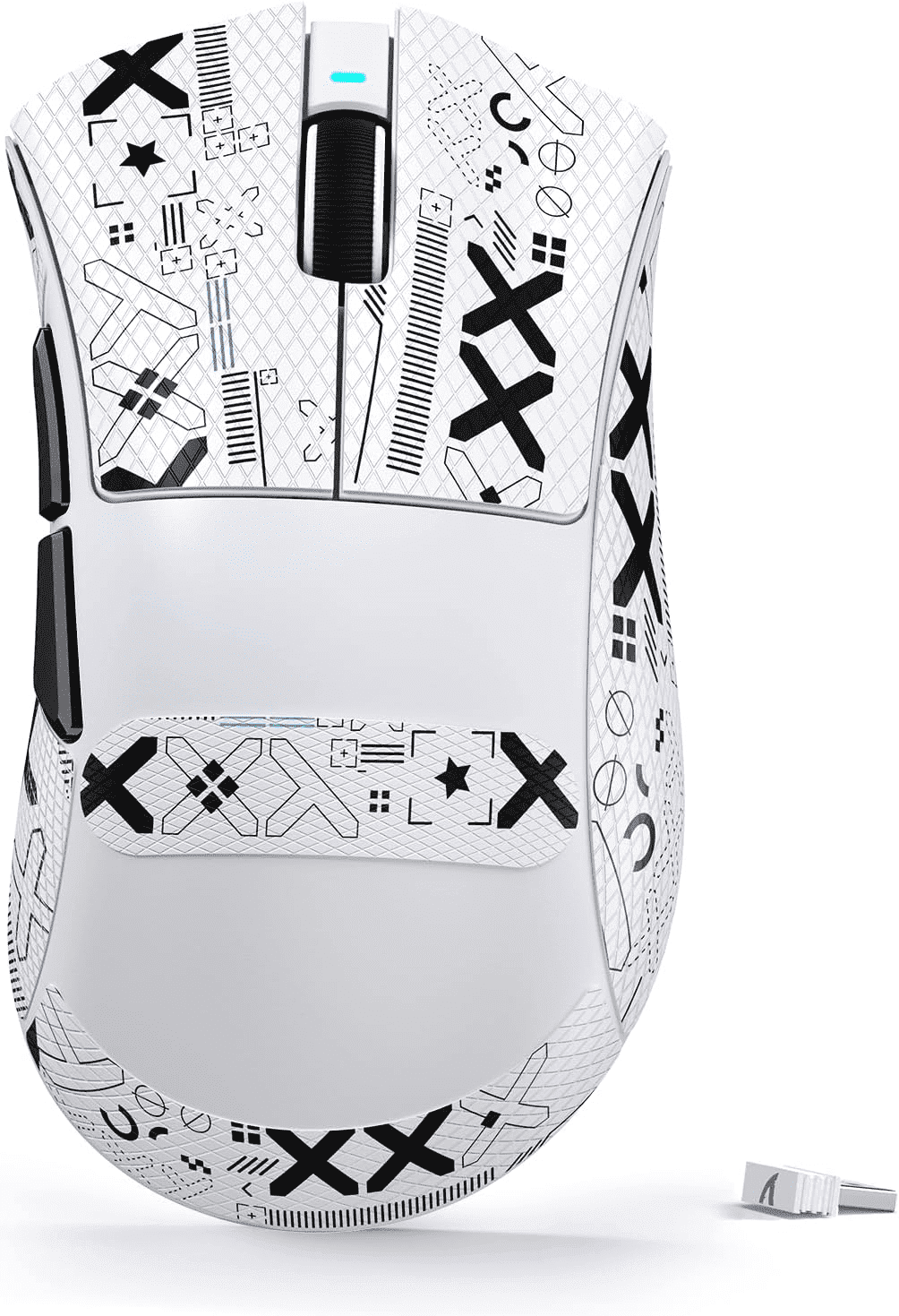 ATTACK SHARK V3 Wireless Gaming Mouse, Tri-Mode 2.4G/USB-C Wired/Bluetooth, PAW3311 Sensor, 25000 DPI, 62g Ultra-Lightweight Design, Grip Tape Included, White
