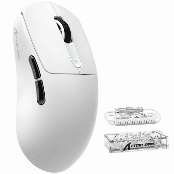 ATTACK SHARK V5 8KHz Wireless PAW3950MAX Gaming Mouse with C06 Ultra Cable