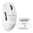 thumbnail image 1 of ATTACK SHARK V5 Wireless Gaming Mouse, Tri-Mode 2.4G/USB-C Wired/Bluetooth, PAW3950MAX Sensor, 42000 DPI, 55g Ultra-Lightweight Design, Grip Tape Included, White, 1 of 9