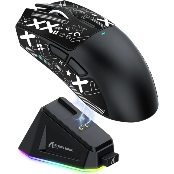 ATTACK SHARK X11 PixArt PAW3311 Three Mode Wireless Gamer Mouse Charging Dock Gaming Sensor, BT/2.4G Wireless Mouse