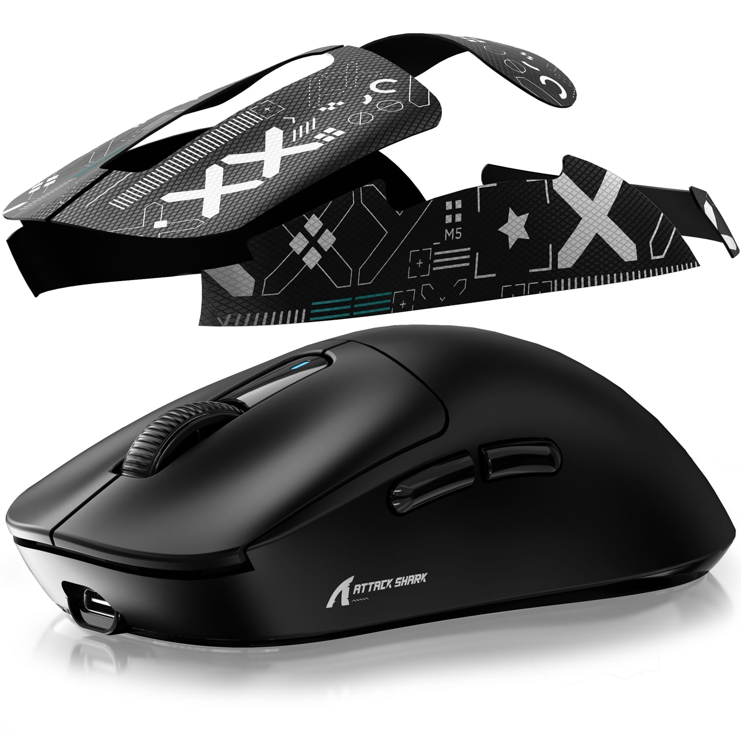 ATTACK SHARK X3 49g SUPERLIGHT Gaming Mouse, PixArt PAW3395 Sensor, BT/2.4G Wireless/Wired, 6 Adjustable DPI up to 26000, for Win10/11/Xbox/PS/Mac