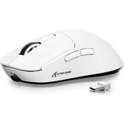 ATTACK SHARK X3 49g SUPERLIGHT Mouse, PixArt PAW3395 Gaming Sensor, BT/2.4G Wireless/Wired Gaming Mouse, 6 Adjustable DPI up to 26000, 200 Hrs Battery, G502, Office Mice for Win11/Xbox/PS/Mac White