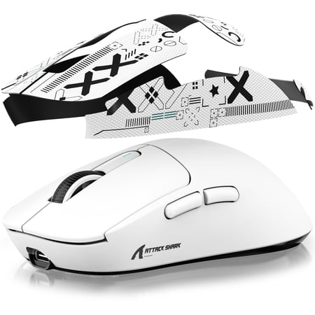 ATTACK SHARK X3 49g SUPERLIGHT Gaming Mouse, PixArt PAW3395 Sensor, BT/2.4G Wireless/Wired, 6 Adjustable DPI up to 26000, for Win10/11/Xbox/PS/Mac
