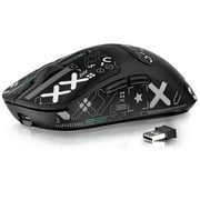 ATTACK SHARK X3 Lightweight Wireless Gaming Mouse with Anti Slip Mouse Grip Tape, Self Adhesive Design Elastics Refined Side Grips Sticker Sweat Resistant Pads/Anti Sweat Paste, Cut to Fit Black
