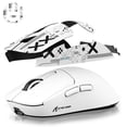 thumbnail image 1 of ATTACK SHARK X3 Lightweight Wireless Gaming Mouse with Anti Slip Mouse Grip Tape, Self Adhesive Design Elastics Refined Side Grips Sticker Sweat Resistant Pads/Anti Sweat Paste, Cut to Fit (White), 1 of 15