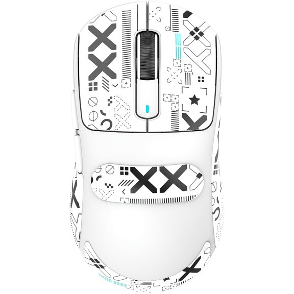 ATTACK SHARK X3 Lightweight Wireless Gaming Mouse with Tri-Mode 2.4G/USB-C Wired/Bluetooth,26K DPI, PAW3395 Optical Sensor,Kailh GM8.0 Switch,5 programmable Buttons for PC/Win/Mac(White+Stickers)