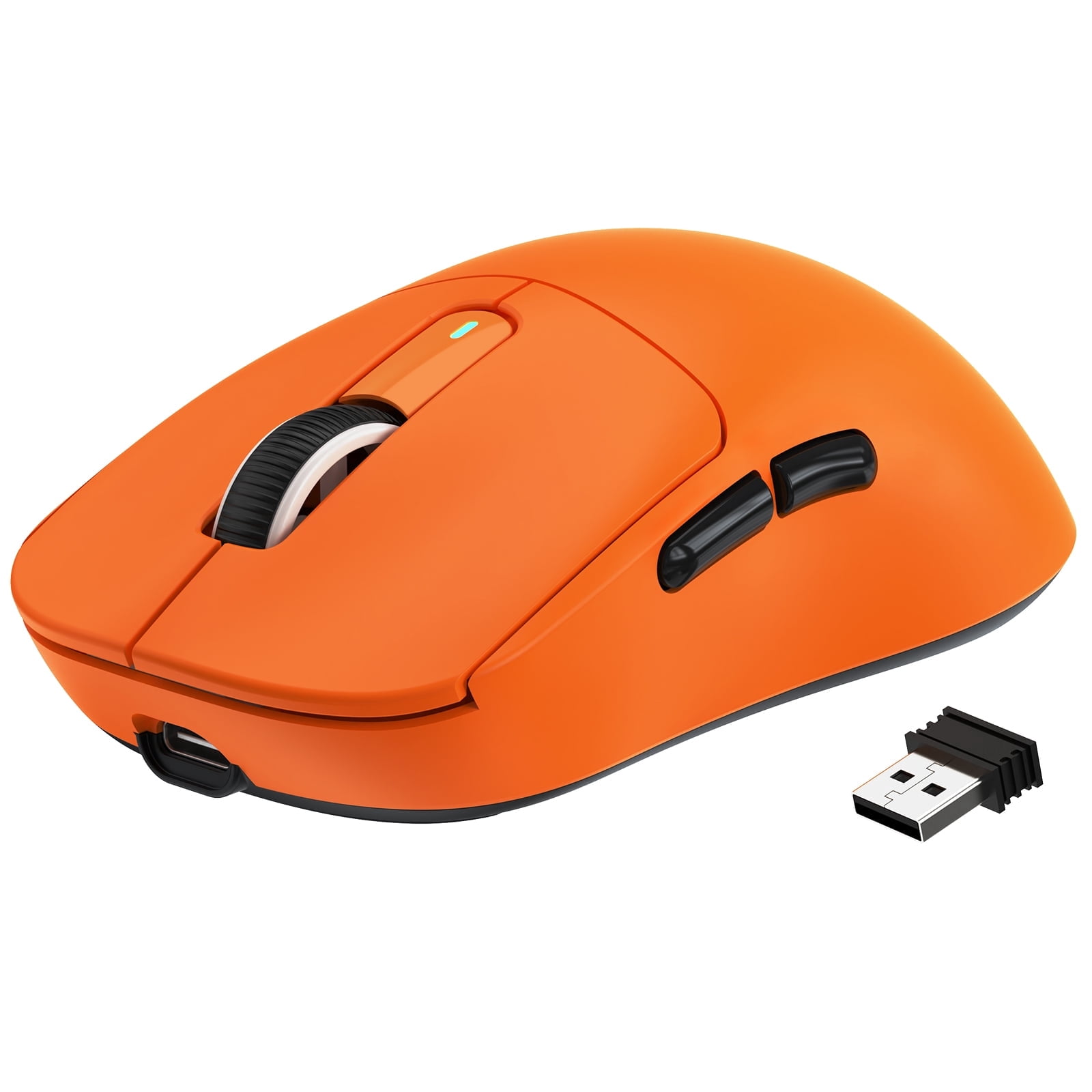 ATTACK SHARK X3 Wireless Gaming Mouse, 49g Ergonomic Design, Tri-Mode Bluetooth/2.4G/USB-C Wired, PAW3395 Optical Sensor, 26000 DPI, Programmable Buttons, for PC/Laptop/Mac, Orange