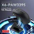 thumbnail image 1 of ATTACK SHARK X6 49g SUPERLIGHT Mouse with Magnetic Charging Dock, PixArt PAW3395 Gaming Sensor, BT/2.4G Wireless/Wired Gaming Mouse, 26000 DPI, X3 Upgraded Office Mice for Win11/Xbox/PS/Mac (Black), 1 of 10