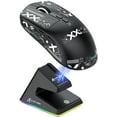thumbnail image 1 of ATTACK SHARK X6 49g SUPERLIGHT Mouse with Magnetic Charging Dock, PixArt PAW3395 Gaming Sensor, BT/2.4G Wireless/Wired Gaming Mouse with Tape, 26000 DPI, X3 Upgrade Mice for Win11/Xbox/PS/Mac (Black), 1 of 10