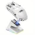 thumbnail image 1 of ATTACK SHARK X6 49g SUPERLIGHT Mouse, PixArt PAW3395 Gaming Sensor, BT/2.4G Wireless/Wired Gaming Mouse, 6 Adjustable DPI up to 26000, 200 Hrs Battery, G502, Office Mice for Win11/Xbox/PS/Mac (White), 1 of 9