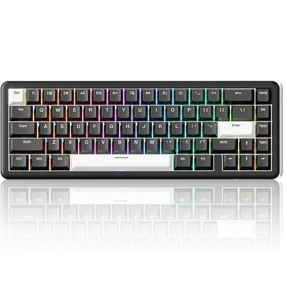 ATTACK SHARK X65 HE Magnetic Switch Rapid Trigger Keyboard 65% Wired Gaming Keyboard with 8000 Hz Polling Rate, 0.01mm RT Accuracy, PBT Keycaps, QMK Driver, RGB