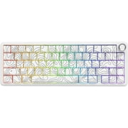 ATTACK SHARK X65PRO HE Rapid Trigger Wireless Gaming Keyboard, 0.01mm RT Accuracy 8000Hz Wired Keyboard with Magnetic Switch, Adjustable Actuation, Snap Tap, RGB Lighting for PC/Mac, White Contours