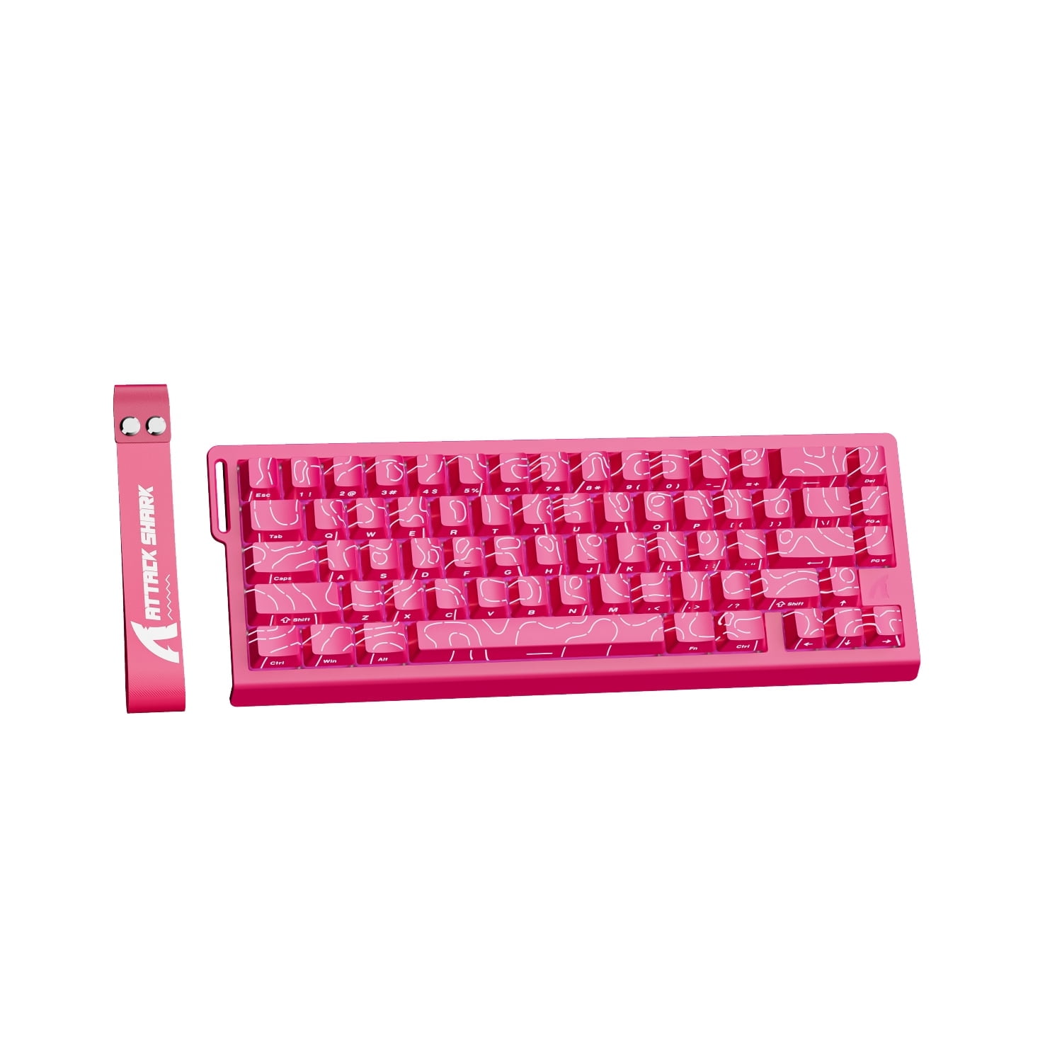 ATTACK SHARK X68 HE 8000Hz Rapid Trigger Keyboard, 0.01mm RT Accuracy Wired Gaming Keyboard with Magnetic Switch, Adjustable Actuation, Rapid Trigger, Snap Tap, RGB Lighting for PC/Mac, Ruby