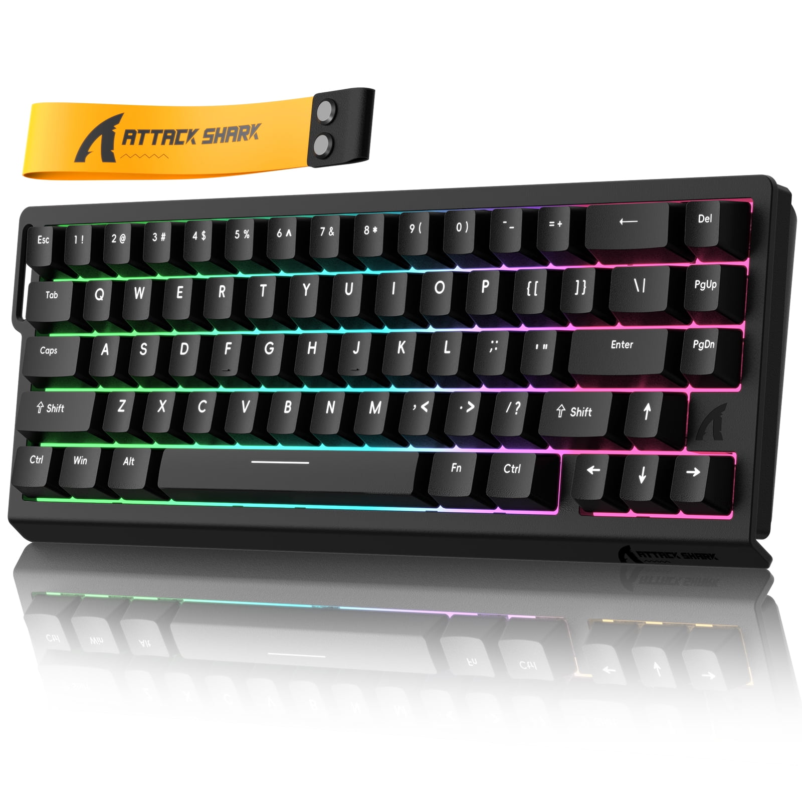 ATTACK SHARK X68 HE Rapid Trigger Keyboard Magnetic Switch, 60% Wired 8KHz Magnetic Keyboard With 0.01mm RT Accuracy, Support RT/Snap Tap/DKS/MT/TGL
