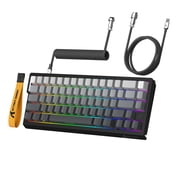 ATTACK SHARK X68 HE Rapid Trigger Keyboard Magnetic Switch with C01PRO Coiled Cable, 60% Wired 8KHz Magnetic Keyboard With 0.01mm RT Accuracy, Support RT/Snap Tap/DKS/MT/TGL