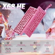 ATTACK SHARK X68 HE Rapid Trigger Keyboard Magnetic Switch with C01PRO Coiled Cable, 60% Wired 8KHz Magnetic Keyboard With 0.01mm RT Accuracy, Support RT/Snap Tap/DKS/MT/TGL