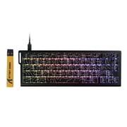 ATTACK SHARK X68 HE 60% Wired Mechanical Gaming Keyboard, Rapid Trigger, Adjustable Actuation, Hall Effect Magnetic Switches, 8KHz Polling Rate, RGB Backlit, PC/Mac Compatible, Black Contours
