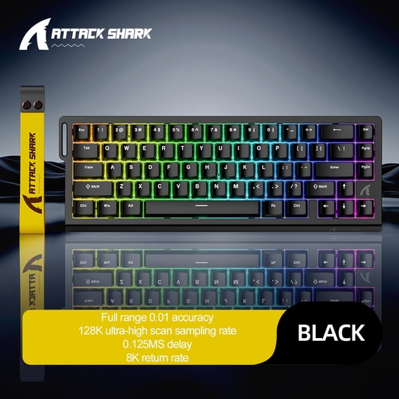 ATTACK SHARK X68HE X68Pro He Magnetic Mechanical Keyboard for Pro Gaming 0.01mm Rapid Trigg 8000Hz SOCD/Rs 0.125ms 128K Rate