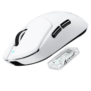 ATTACK SHARK X8 ULTRA Wireless Gaming Mouse, Tri-Mode 2.4G/USB-C Wired/Bluetooth, PAW3950MAX Sensor, 42000 DPI, 55g Lightweight Design, 8000Hz Polling Rate, Grip Tape Included, White
