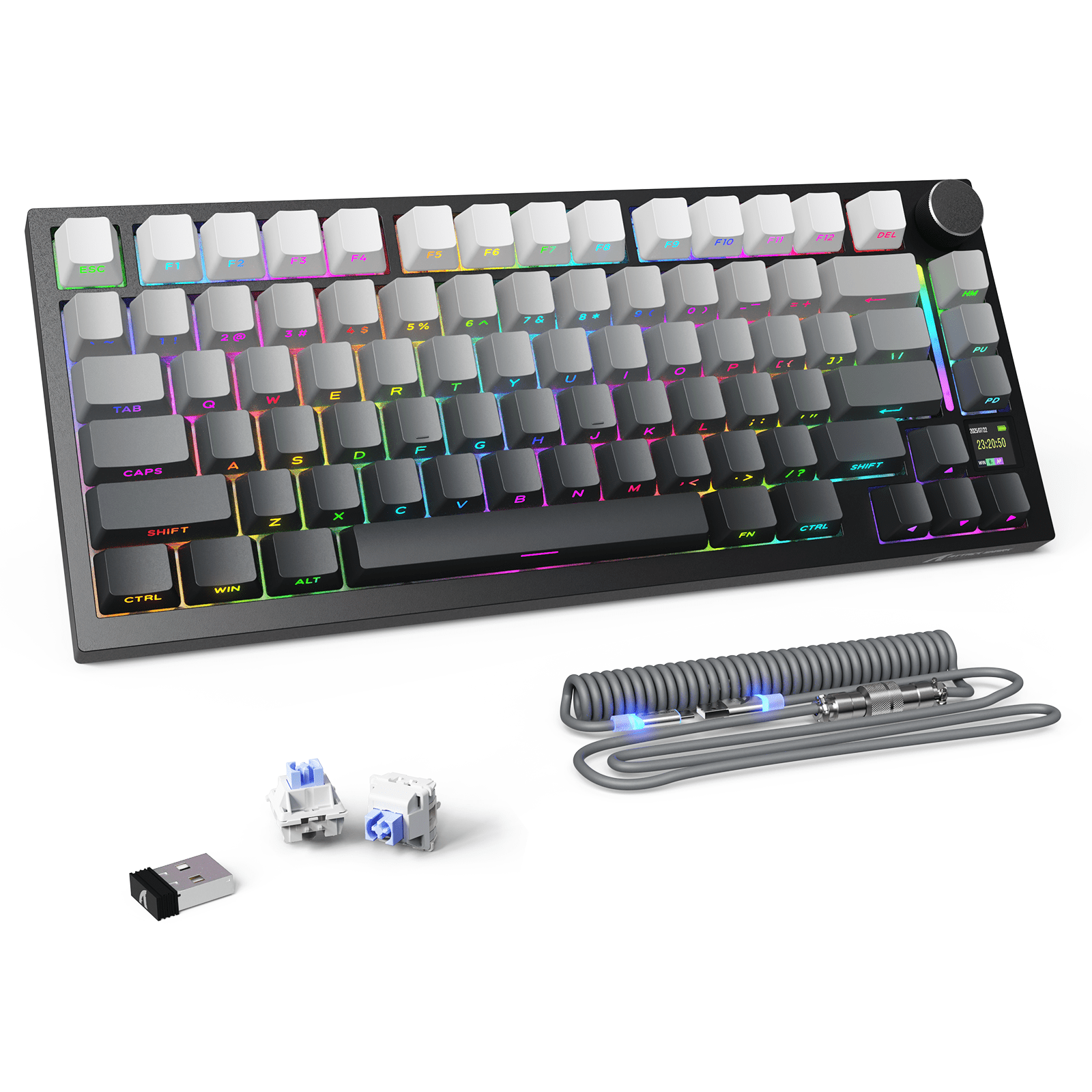 ATTACK SHARK X820ULTRA Mechanical Keyboard with C01ULTRA Coiled Cable