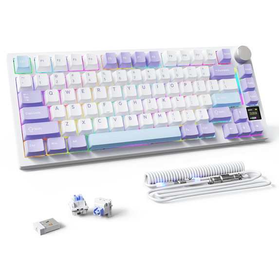 ATTACK SHARK X820ULTRA Mechanical Keyboard with C01ULTRA Coiled Cable