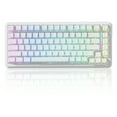 thumbnail image 1 of ATTACK SHARK X82PRO HE 75% Wireless Rapid Trigger Magnetic Keyboard, 8K Wired Gaming Keyboard, Hall Effect Switches Adjustable Actuation, QWERTY, RGB Backlit, C01 RGB Coiled Cable -White, 1 of 8
