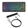 thumbnail image 1 of ATTACK SHARK X82PRO HE Magnetic Keyboard With C01Ultra RGB Light Coiled Cable, 75% Wireless Rapid Trigger Keyboard Supporting 8KHz Connectivity with 0.01mm Precision &Adjustable Actuation Points, 1 of 10