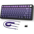 thumbnail image 1 of ATTACK SHARK X85 75% Mechanical Gaming Keyboard and Coiled Cable Set,Hot Swap,Wireless,Cherry Profile Side Print PBT Keycaps,Gasket,CNC Knob,RGB,NKRO White Jade Switch for Win/PC/MAC-Gradient Purple, 1 of 2