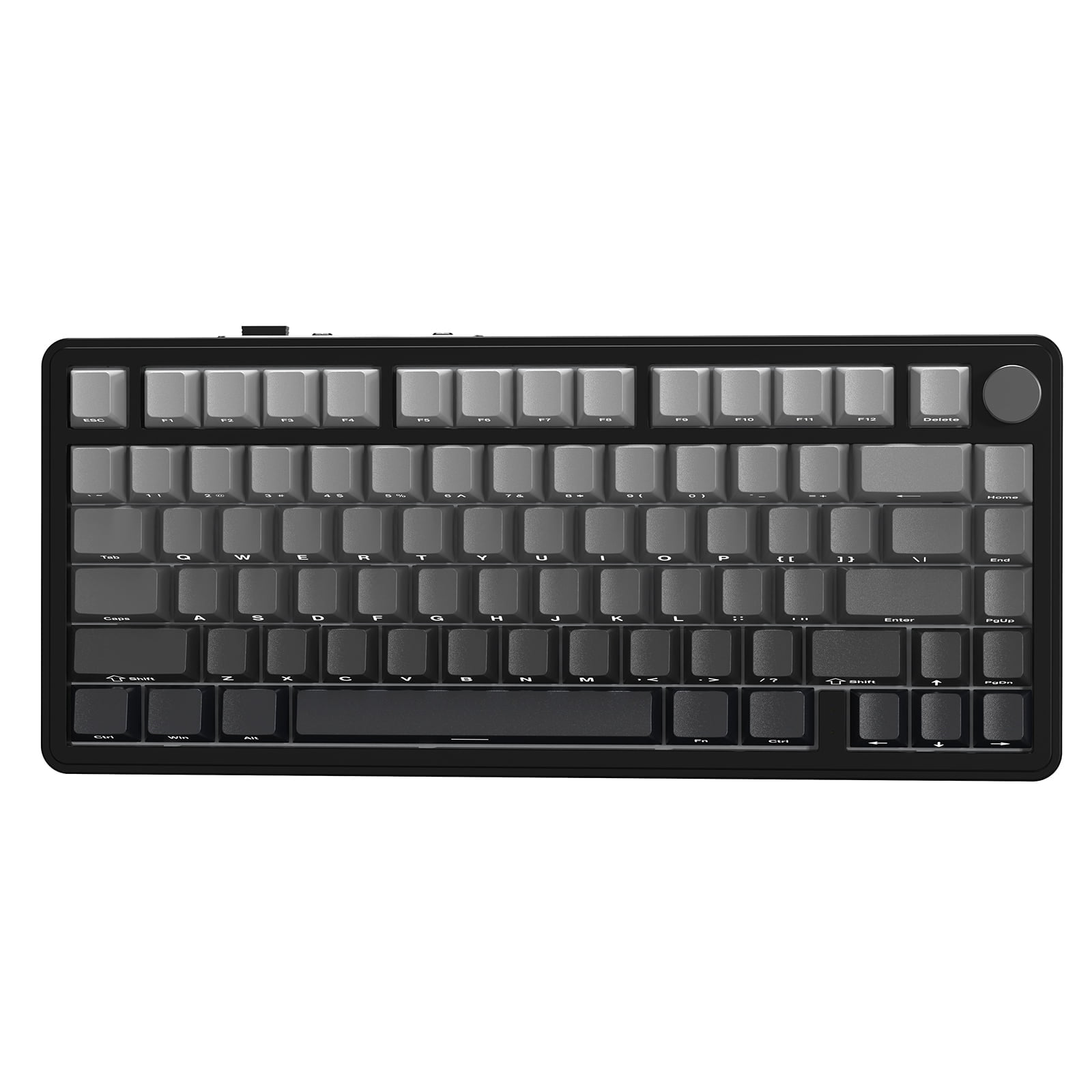 ATTACK SHARK X85 Wireless Mechanical Keyboard, 75% Gasket-Mount, 82 Keys, Tri-Mode Bluetooth/2.4GHz/Wired, Hot-Swappable, RGB Backlit, Knob, for PC/Mac, Gray