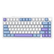 ATTACK SHARK X85 Wireless Mechanical Keyboard, 75% Gasket-Mount, 82 Keys, Tri-Mode Bluetooth/2.4GHz/Wired, Hot-Swappable, RGB Backlit, Knob, for PC/Mac, White