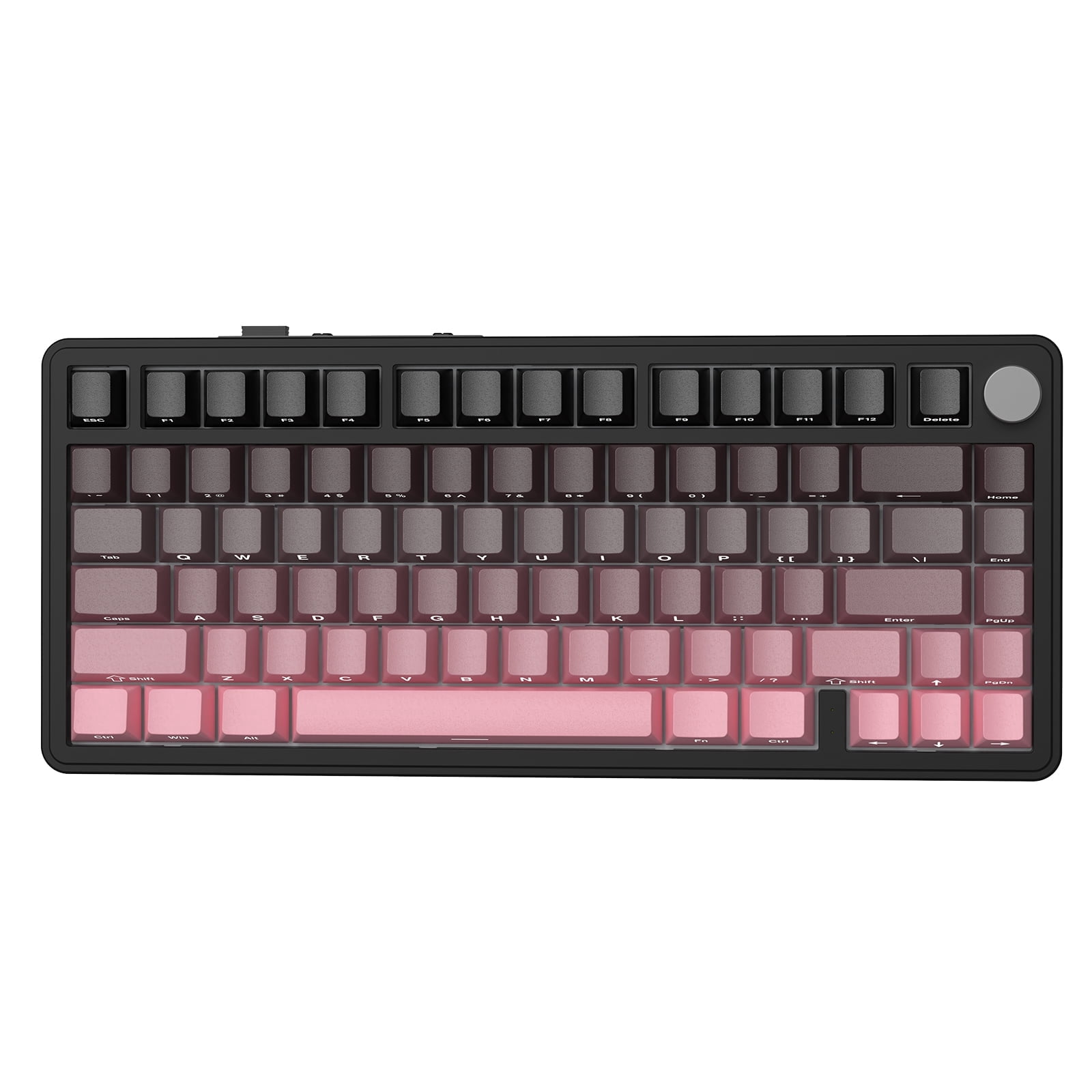 ATTACK SHARK X85 Wireless Mechanical Keyboard, 75% Gasket-Mount, 82 Keys, Tri-Mode Bluetooth/2.4GHz/Wired, Hot-Swappable, RGB Backlit, Knob, for PC/Mac, Pink