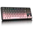 thumbnail image 1 of ATTACK SHARK X87 80% Wireless Mechanical Keyboard, BT5.0/2.4G/USB-C Hot-Swap Gasket Gaming Keyboard,RGB Backlit, 4000mAh,Pre-lubed Linear Switch, Side Engraved Gradient PBT Keycap for PC/MAC, 1 of 9