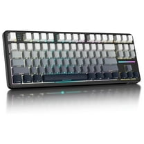 ATTACK SHARK X87 80% Wireless Mechanical Keyboard, BT5.0/2.4G/USB-C Hot-Swap Gasket Gaming Keyboard,RGB Backlit, 4000mAh,Pre-lubed Linear Switch, Side Engraved Gradient PBT Keycap for PC/MAC