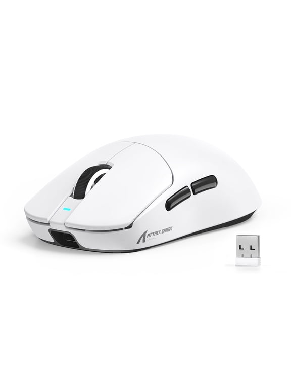 X8SE Mouse for Large Hand, 55g SUPERLIGHT, PixArt PAW3311 Gaming Sensor, BT/2.4G Wireless/Wired, Adjustable DPI up to 25000, 500mAh Battery (White)