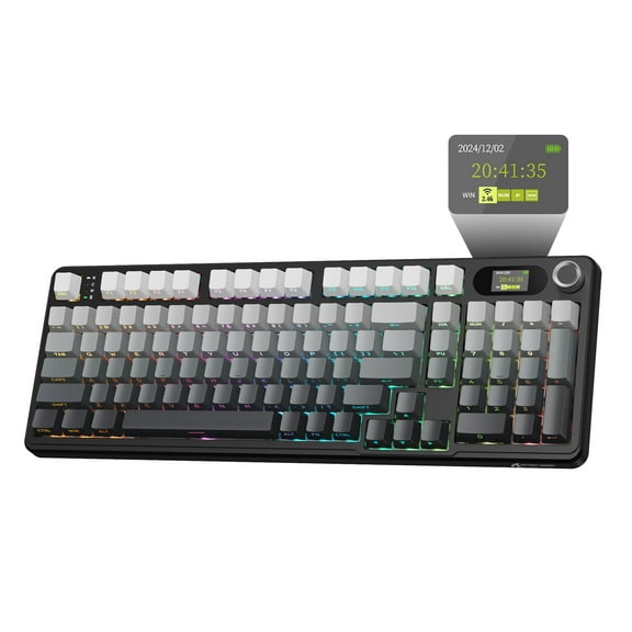 ATTACK SHARK X98PRO Wireless Gaming Keyboard, 99 Keys Wireless Mechanical Keyboard with LED Color Display & Number Pad