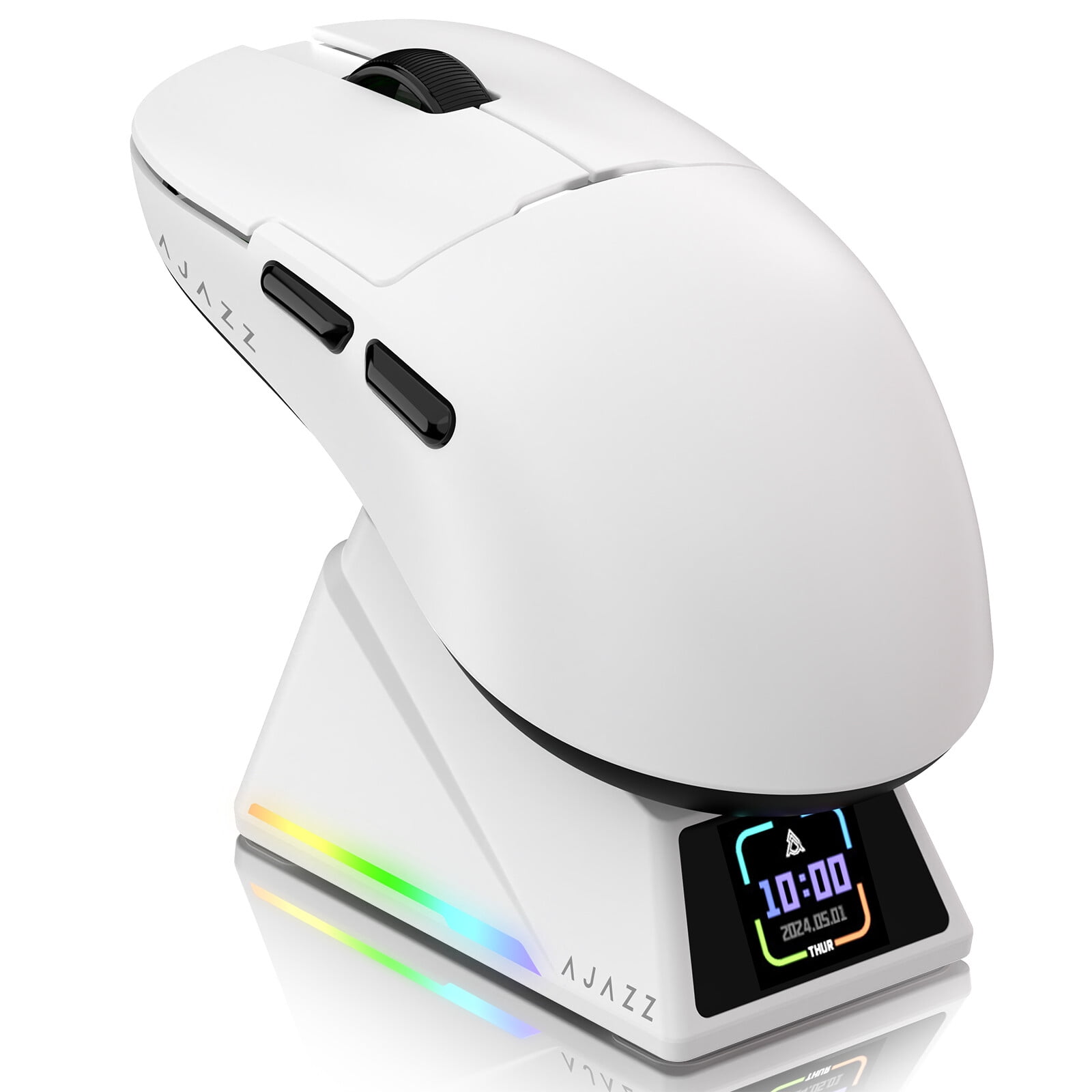 ATTACK SHARK x AJAZZ AJ159 APEX PAW3950 Triple Mode Gaming Mouse 8K Magnetic Charging Dock with Color Display Bluetooth/2.4G Wireless/Wired