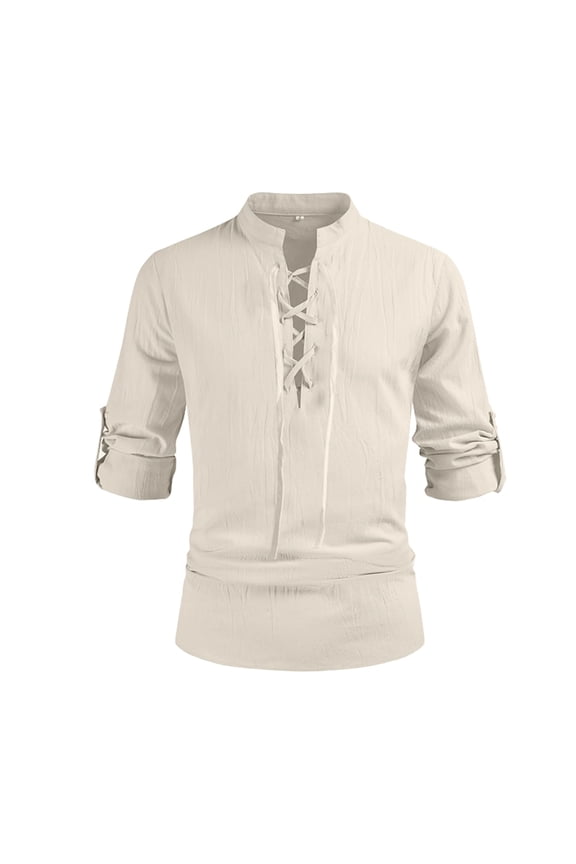 Mens Pirate Renaissance Costume Pirate Shirt Long Sleeves Medieval Viking Gothic Celtic Pirate Vest for Unisex Halloween Costume